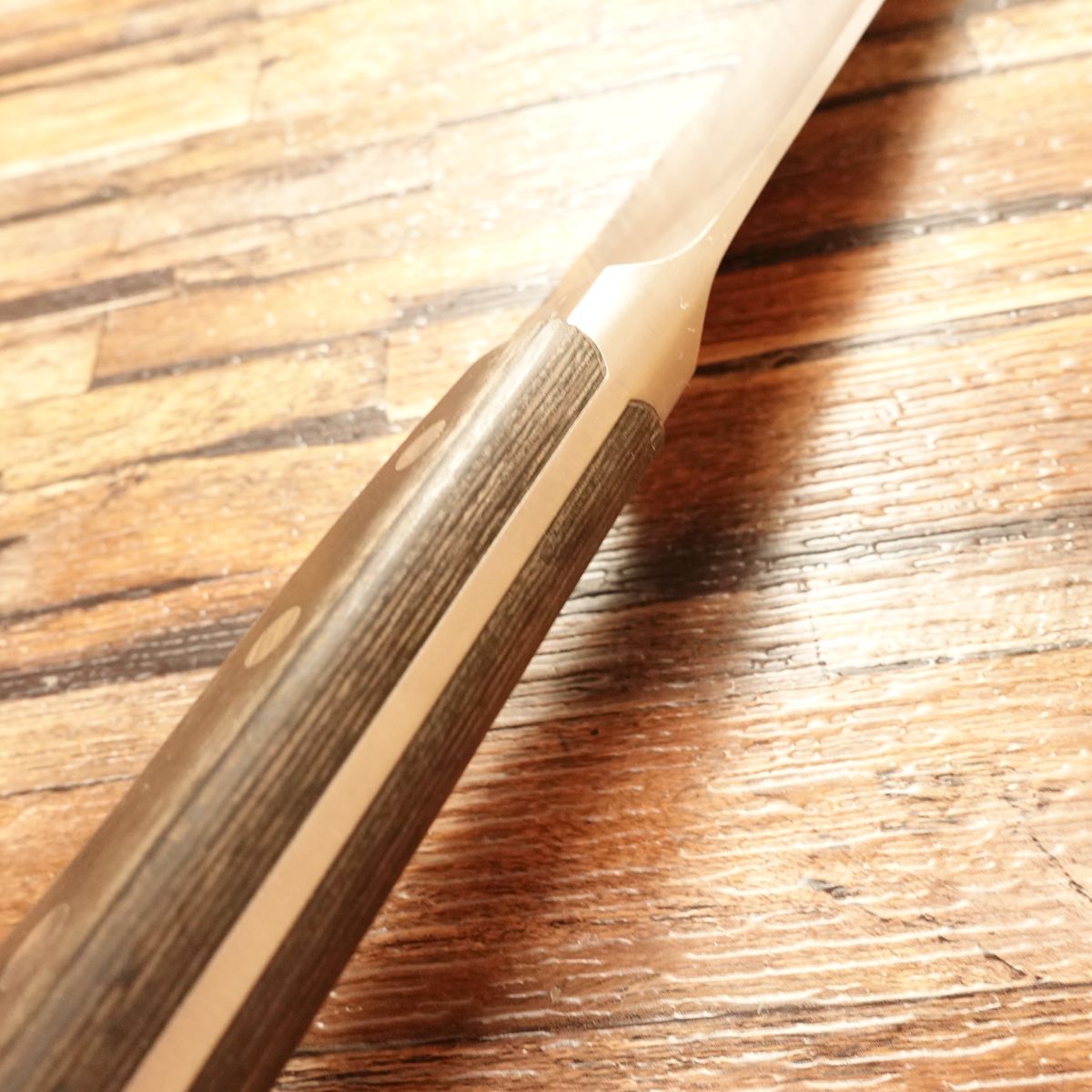 Glestain Western Deba Knife, Sharpened, All-Purpose, Santoku Style, Dimpled, Semi-Single Bevel, 160mm