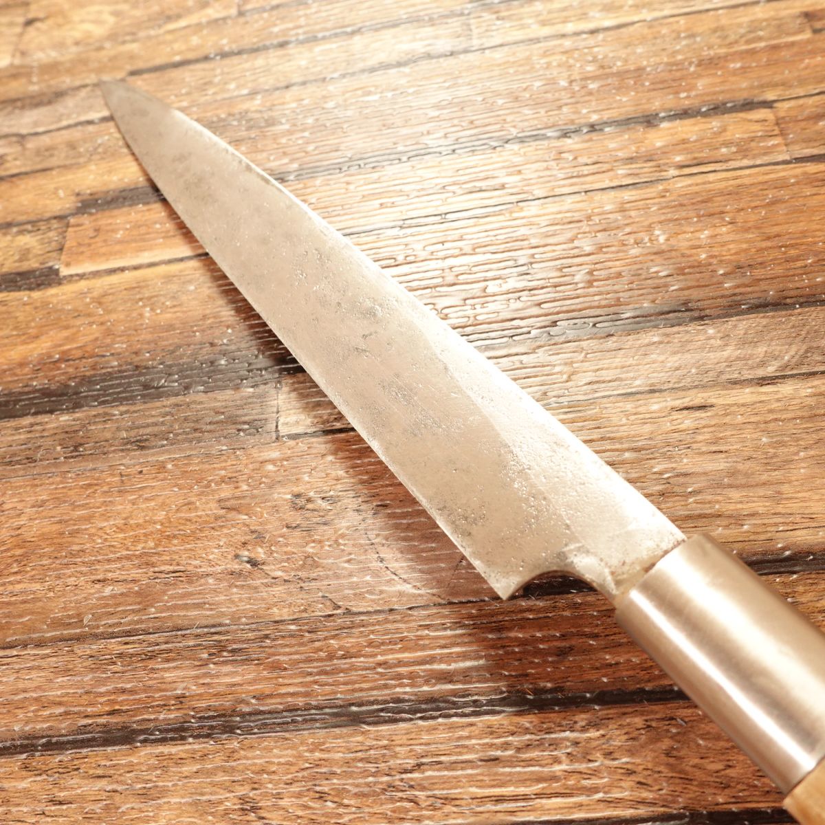 Kinboshi Yanagiba Knife, Sharpened, Sashimi Knife, Hand-Forged, Kinboshi Work, 210mm