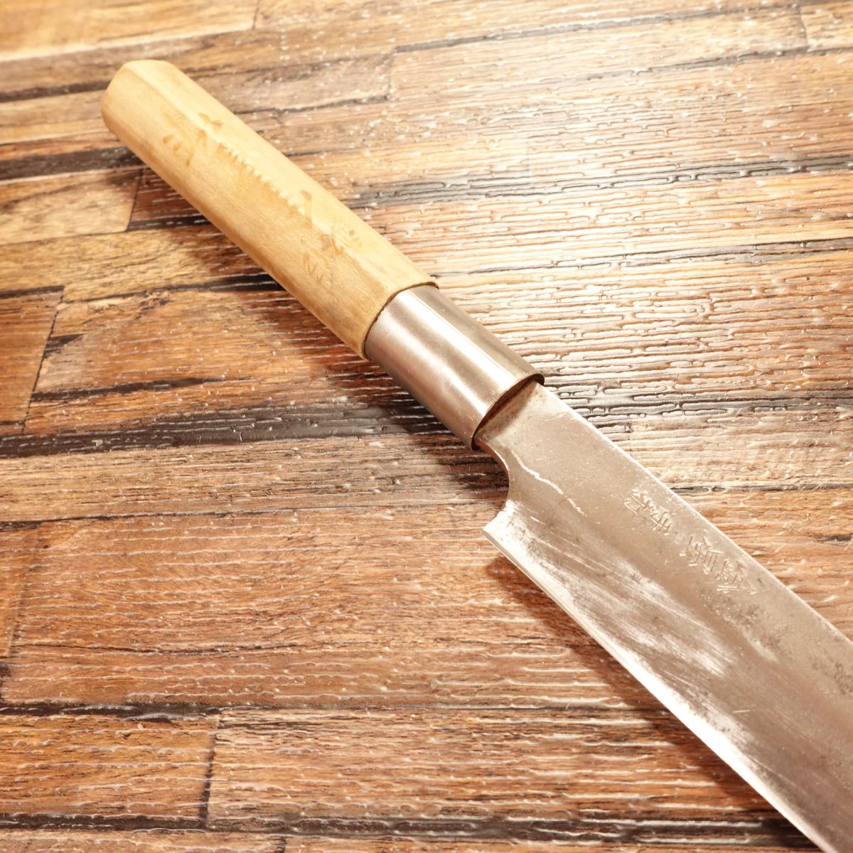 Kinboshi Yanagiba Knife, Sharpened, Sashimi Knife, Hand-Forged, Kinboshi Work, 210mm