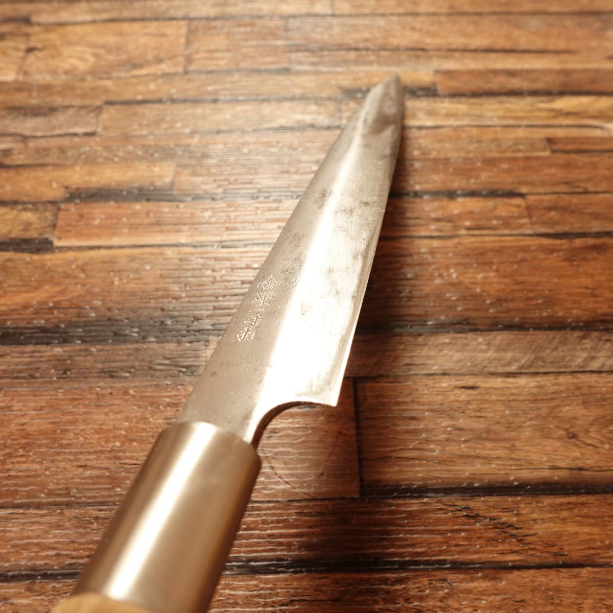 Kinboshi Yanagiba Knife, Sharpened, Sashimi Knife, Hand-Forged, Kinboshi Work, 210mm