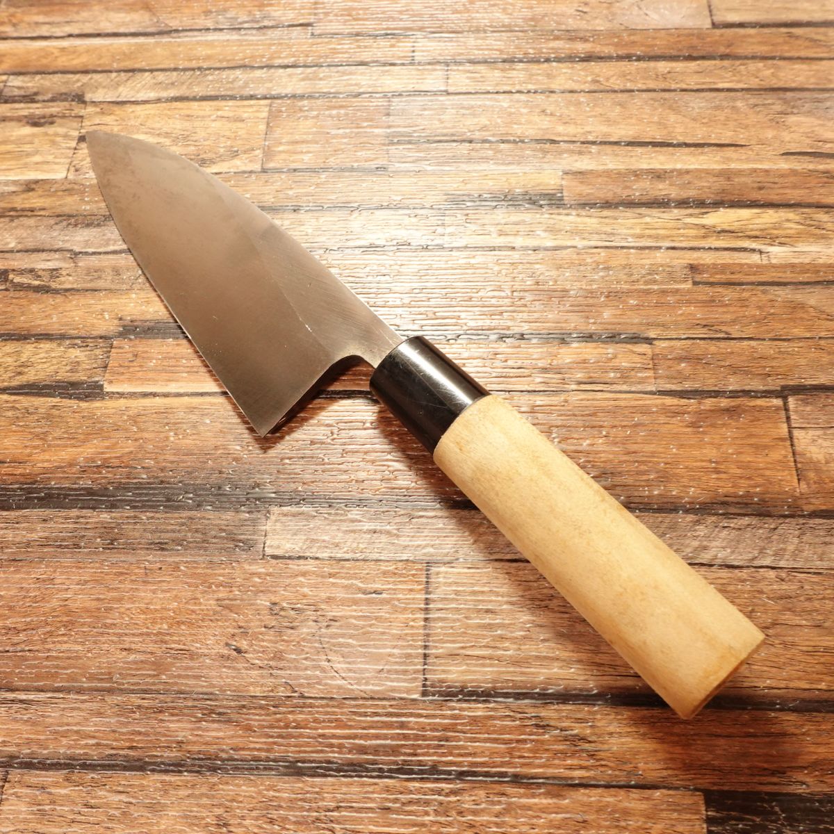 Chikakage Deba Knife, Sharpened, Seki Magoroku, Hagane, Single Bevel, 155mm