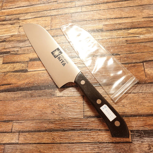 Kiya Santoku Knife, Sharpened, KIYA Edelweiss, All-Purpose Knife, With Seal & Protective Case, 180mm