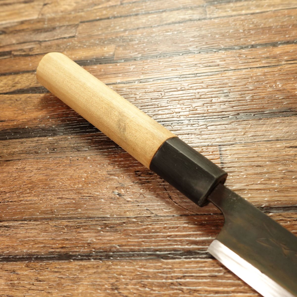 [HYPER REBORN] Minamoto Kikumitsu Wa-Petty Knife, Sharpened, Black Oxide Finish, Single Bevel, Fruit Knife, Decorative Cutting, Hagane Steel, 120mm