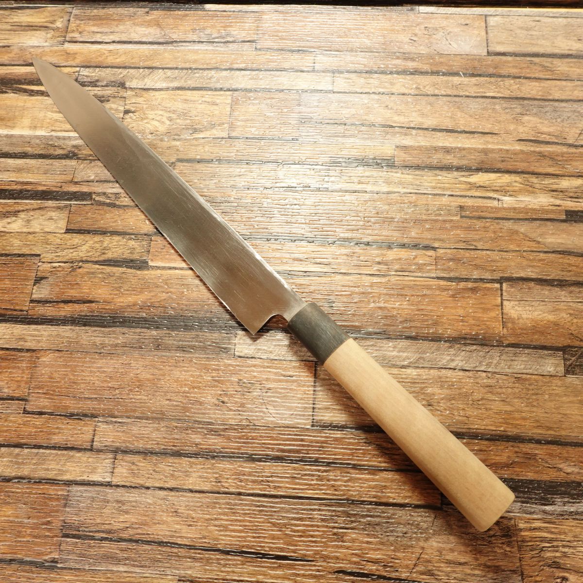 Yoshiya Yanagiba Knife, Sharpened, Water Buffalo Handle, Yoshiya Special Order, Top Grade, Sashimi Knife, Lightly Used, 270mm