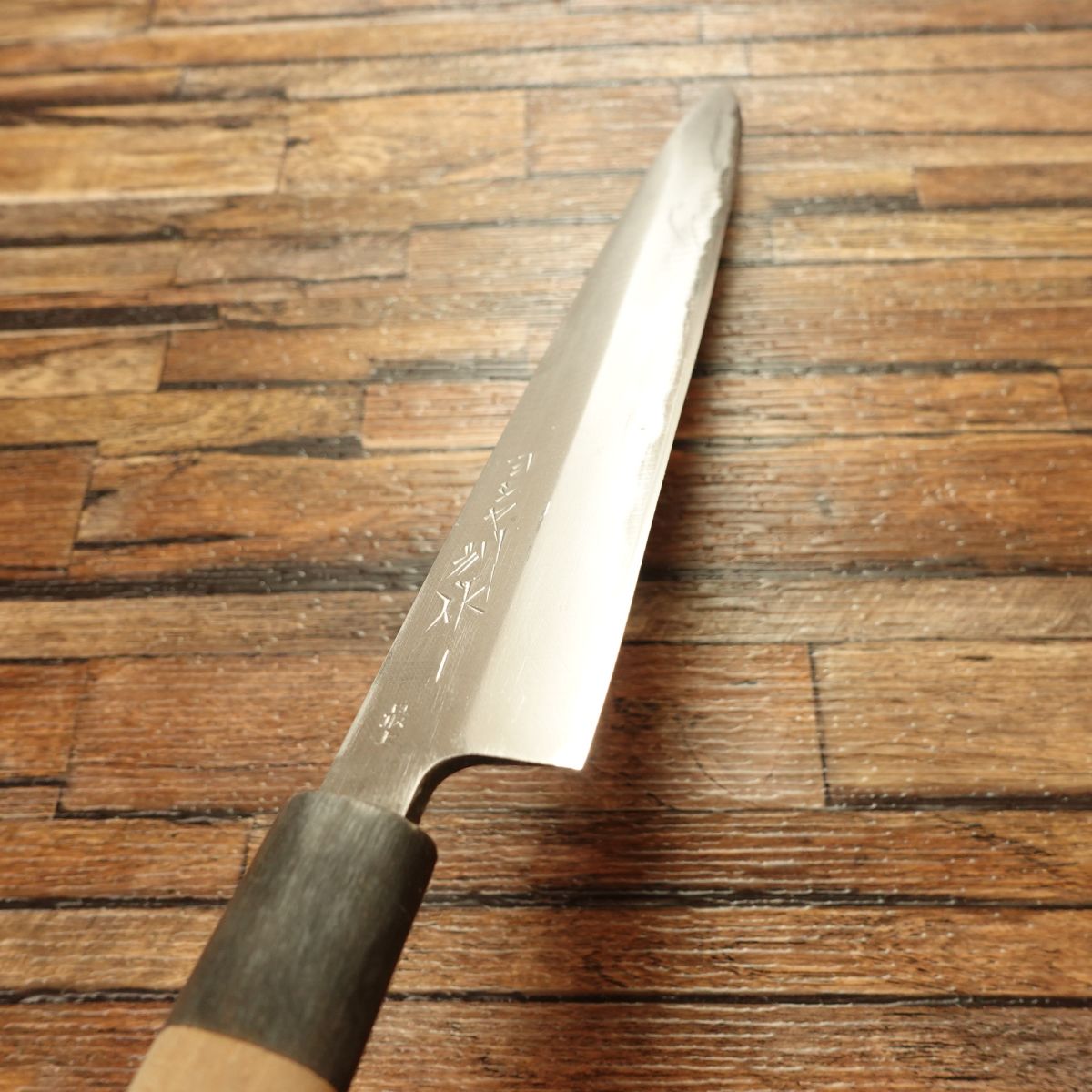 Yoshiya Yanagiba Knife, Sharpened, Water Buffalo Handle, Yoshiya Special Order, Top Grade, Sashimi Knife, Lightly Used, 270mm
