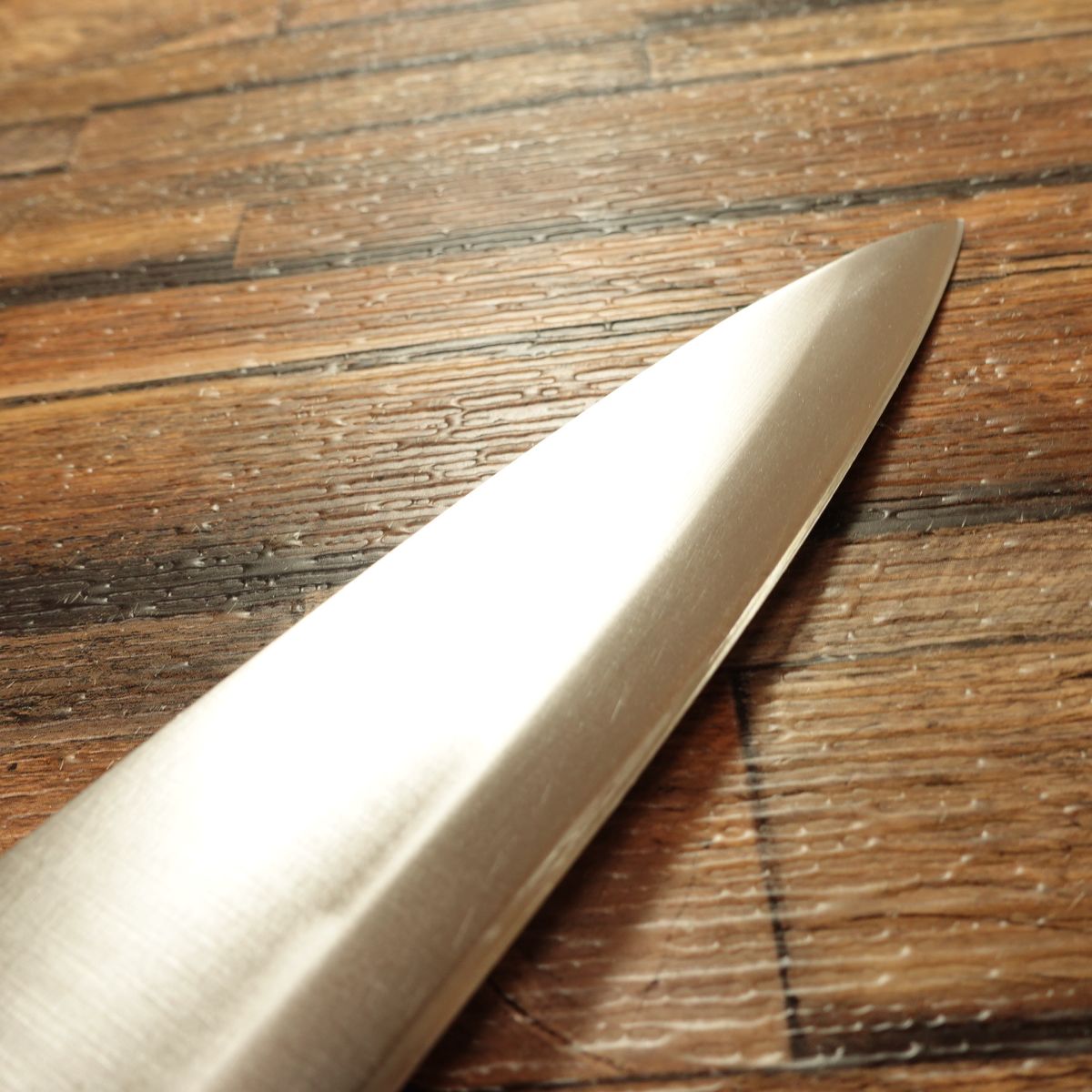 Kazunori Mioroshi Knife, Sharpened, Slim Deba-Style, Single Bevel, Hand-Forged, Nearly Unused, Boxed, 240mm