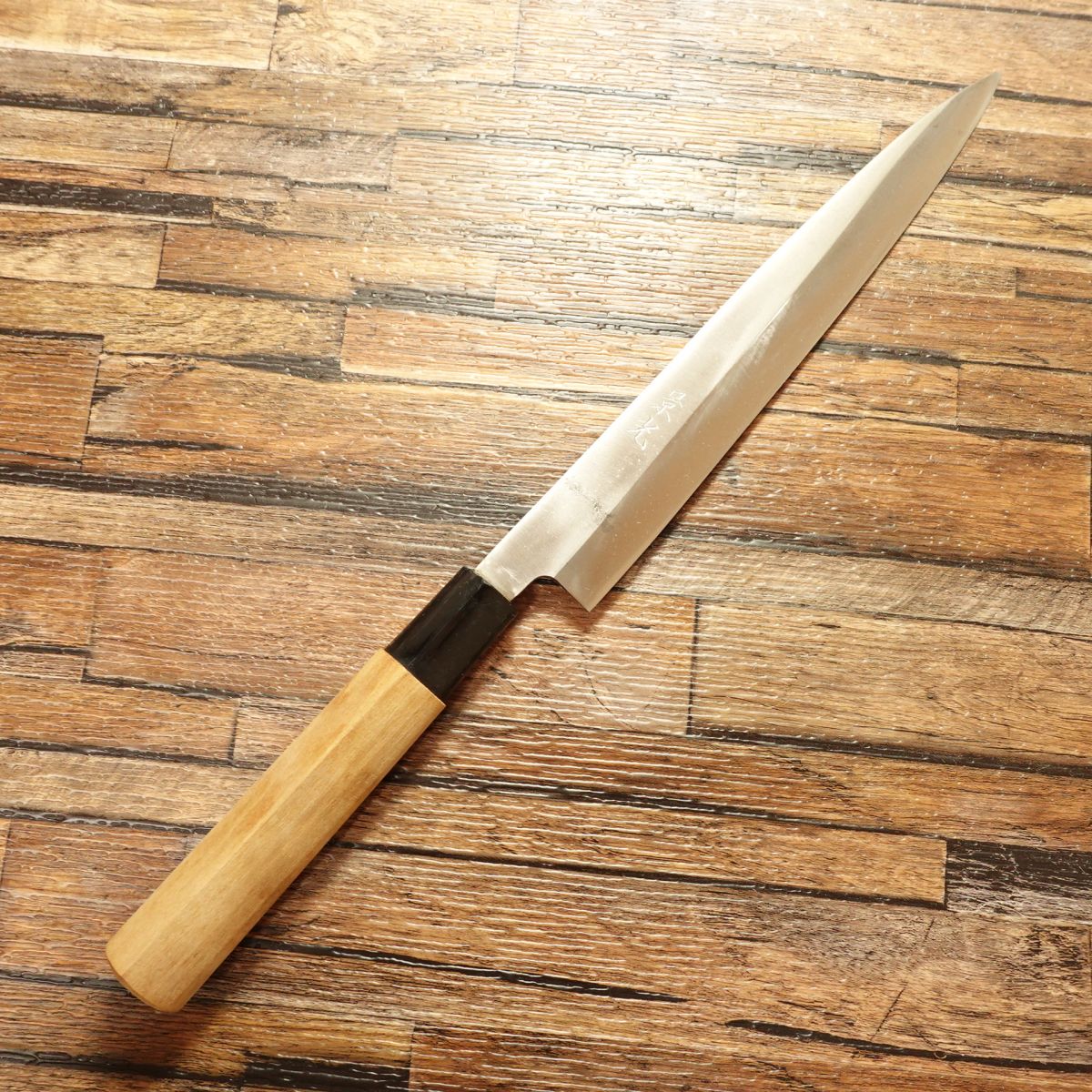 Kagemitsu Yanagiba Knife, Sharpened, Hagane Steel, Sashimi Knife, Single Bevel, 210mm