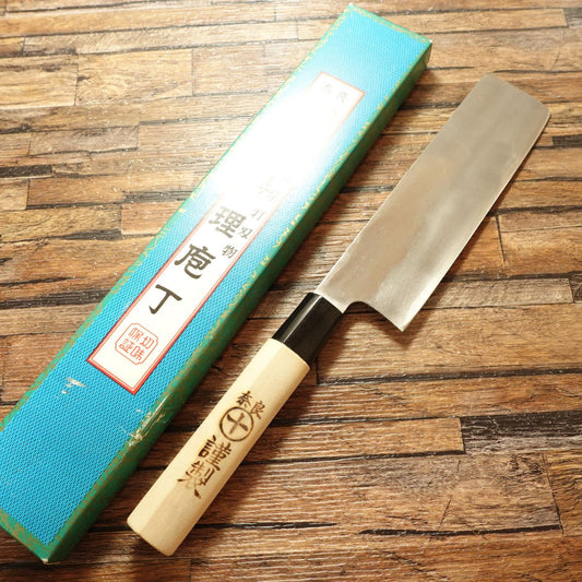 Marujyu Nakiri Knife, Sharpened, Nara Marujyu, Vegetable Knife, Nearly Unused, 170mm