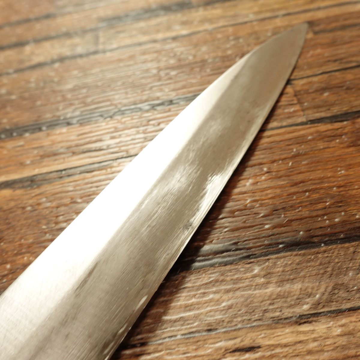 Toshiaki Yanagiba Knife, Sharpened, Hagane Steel, Sashimi Knife, Single Bevel, 240mm