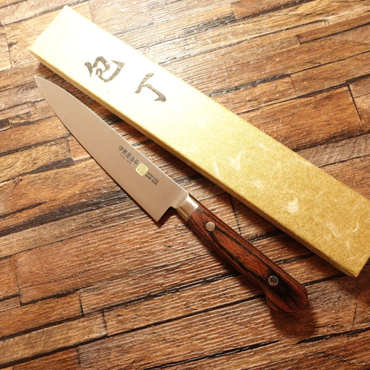 Iseya Jihei Petty Knife, Stainless, Molybdenum, SETO, Unused Stored, Boxed, 155mm