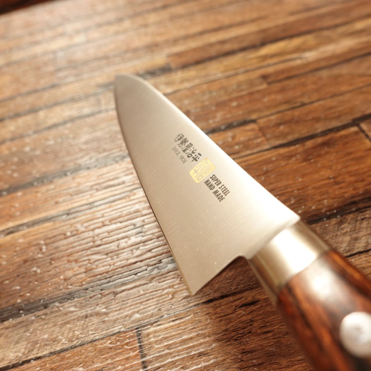 Iseya Jihei Petty Knife, Stainless, Molybdenum, SETO, Unused Stored, Boxed, 155mm