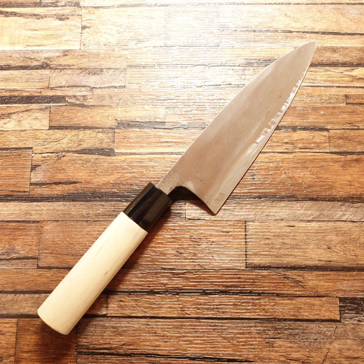 Ichiyanagi Noriyuki Deba Knife, Sharpened, Shirogami No.1, Yasuki Hagane, Betsuuchi, 165mm