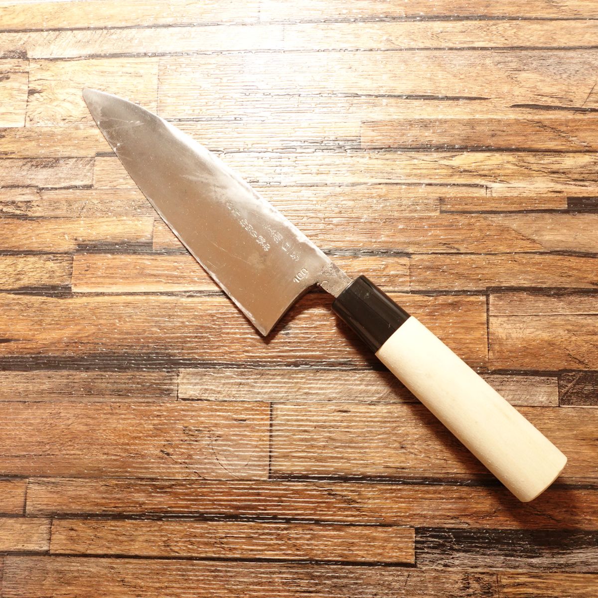 Ichiyanagi Noriyuki Deba Knife, Sharpened, Shirogami No.1, Yasuki Hagane, Betsuuchi, 165mm