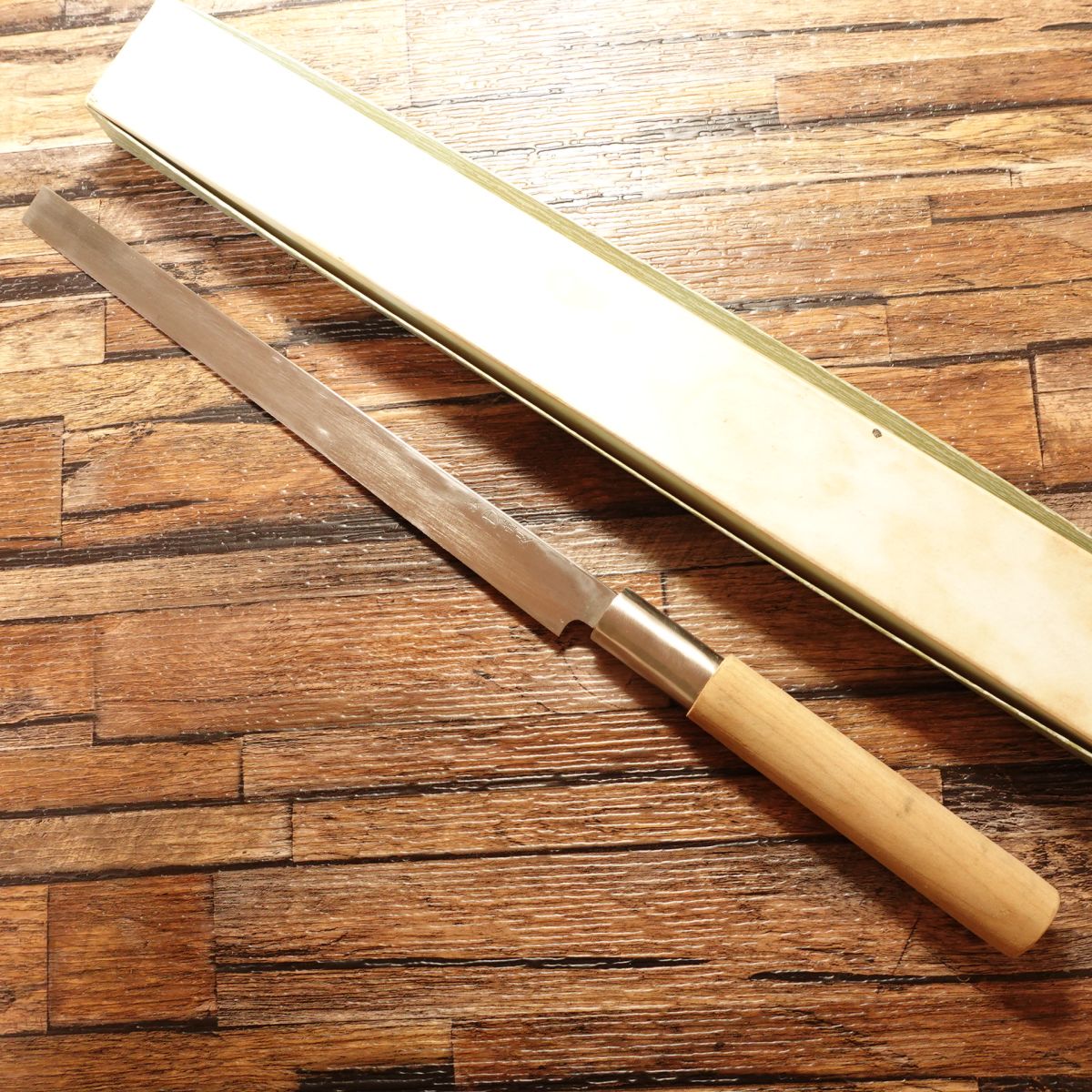 Naramaruju Tako-Hiki Knife, Sharpened, Sashimi Knife, Boxed, 215mm