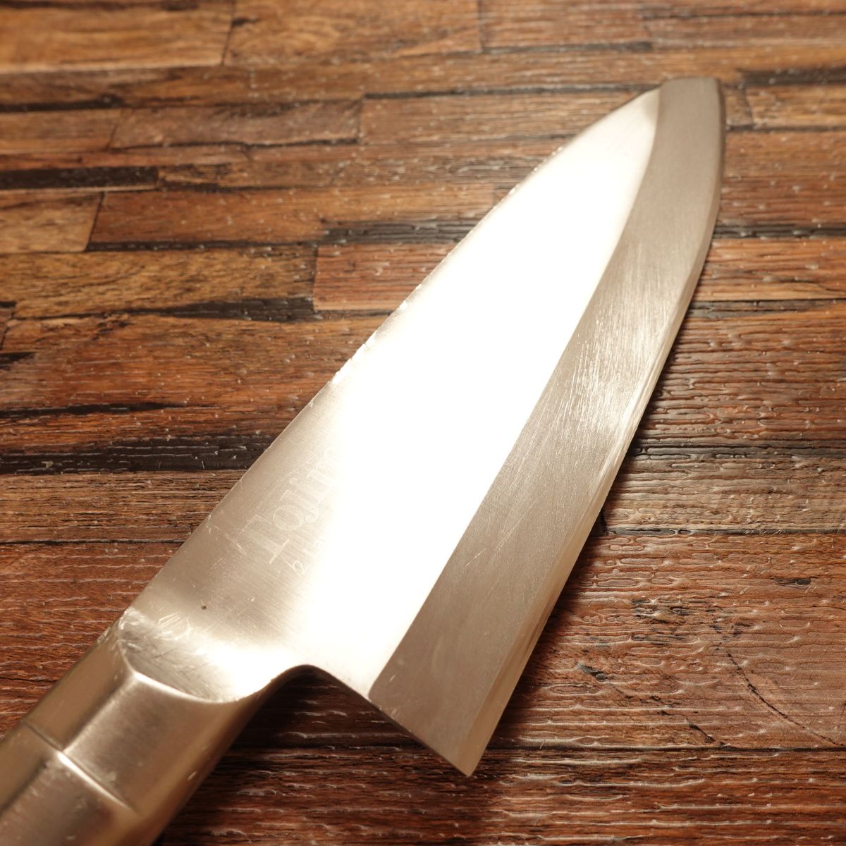 Tojiro-Pro Deba Knife, Sharpened, All Stainless, Asymmetric Handle, 185mm