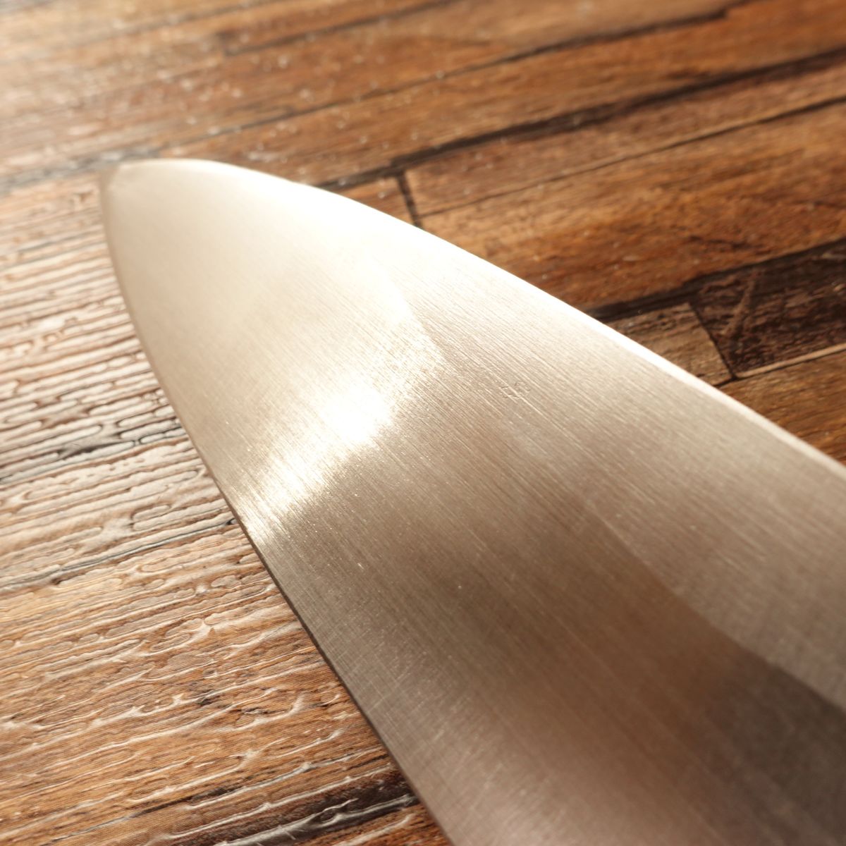 Mitake Deba Knife, Sharpened, Kurouchi, Hammered Pattern, Unused Stored Item, Boxed, 155mm