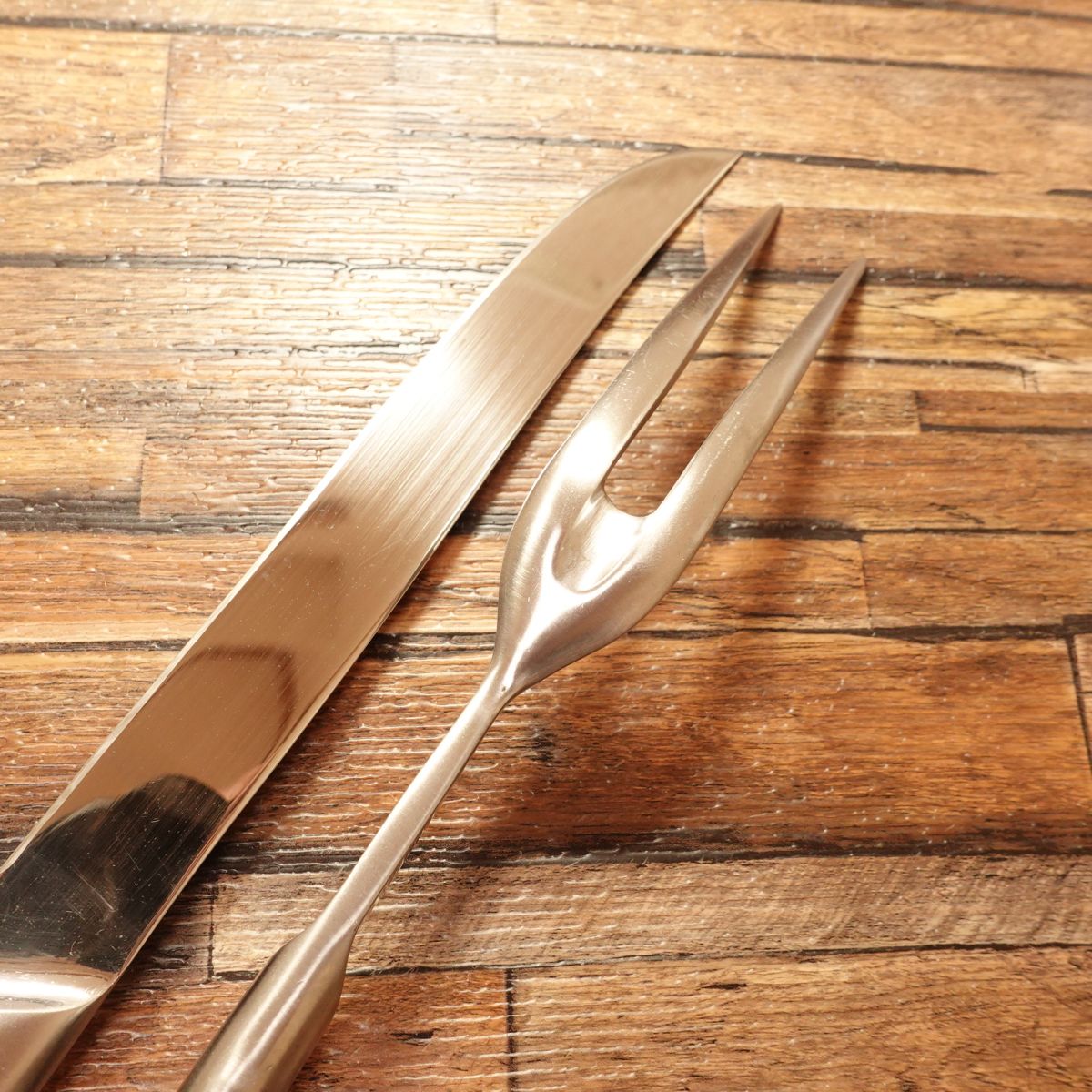 [HYPER REBORN] Carving Set, Sharpened, Steak Knife & Carving Fork, Stainless Steel, Mirror Finish, Two-Piece Set with Sheath, 205mm