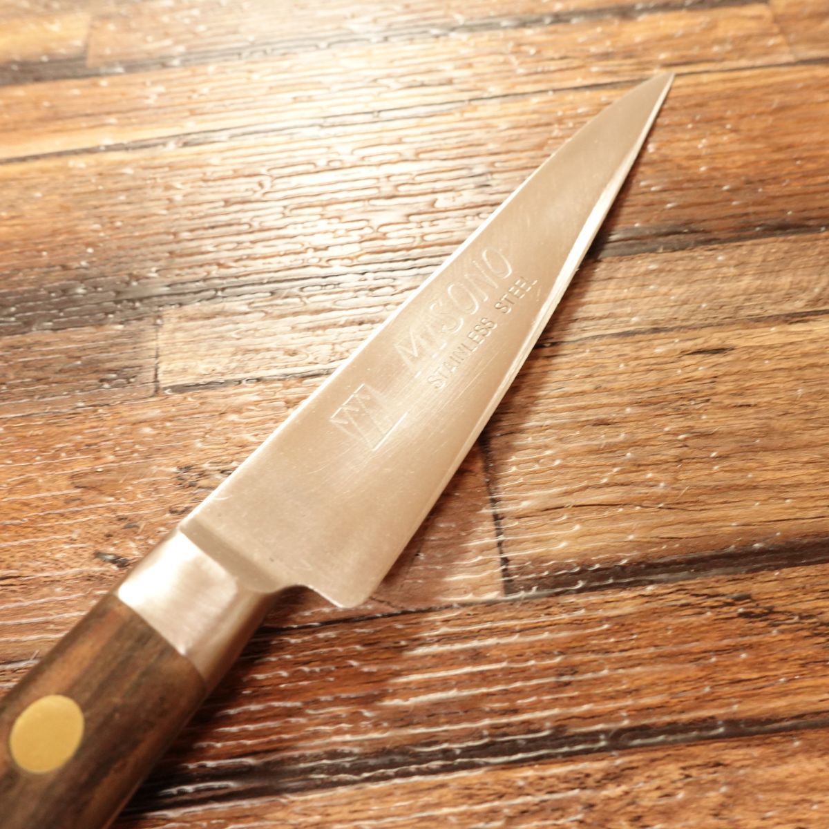 Misono Petty Knife, Sharpened, Stainless Steel, Wooden Saya, 115mm