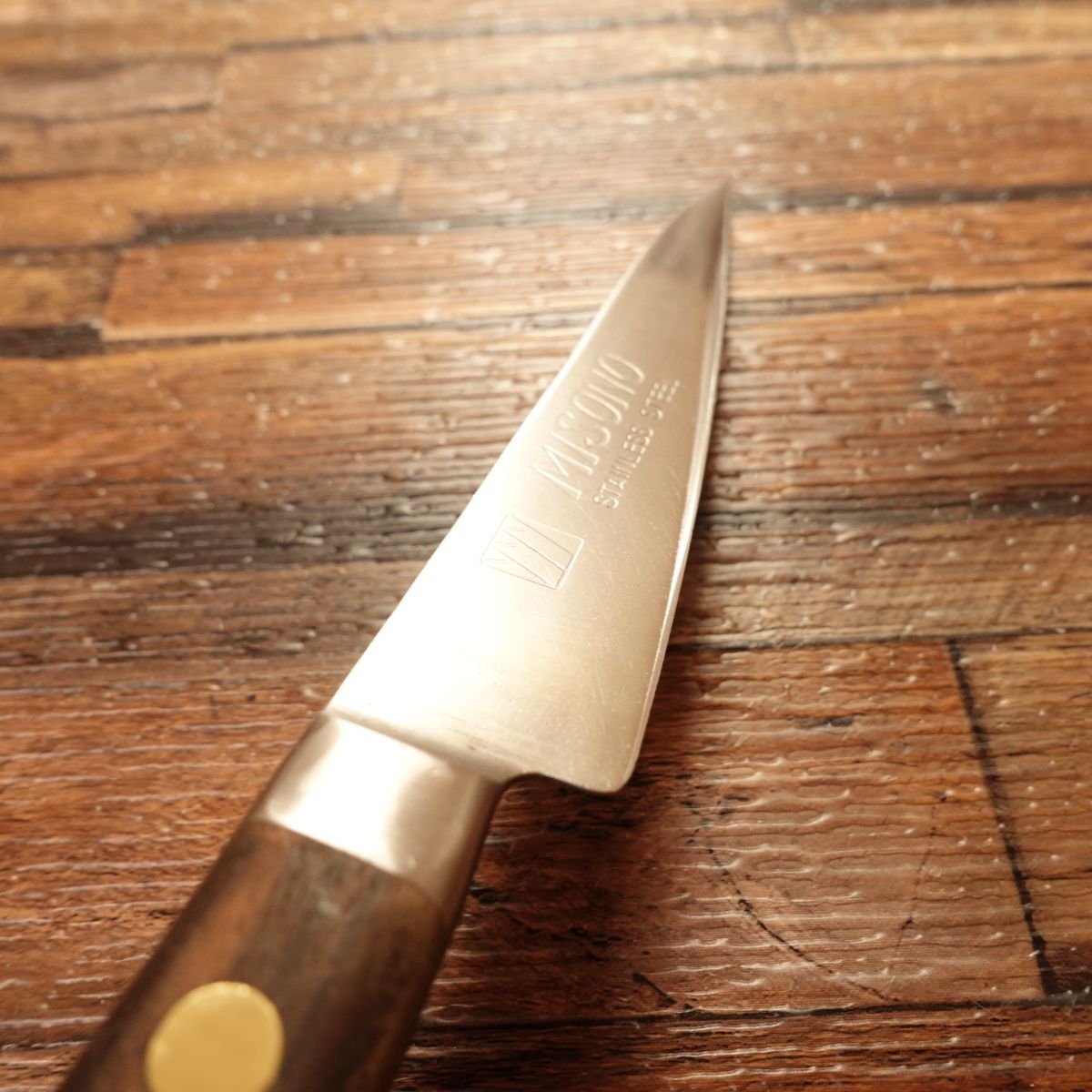 Misono Petty Knife, Sharpened, Stainless Steel, Wooden Saya, 115mm