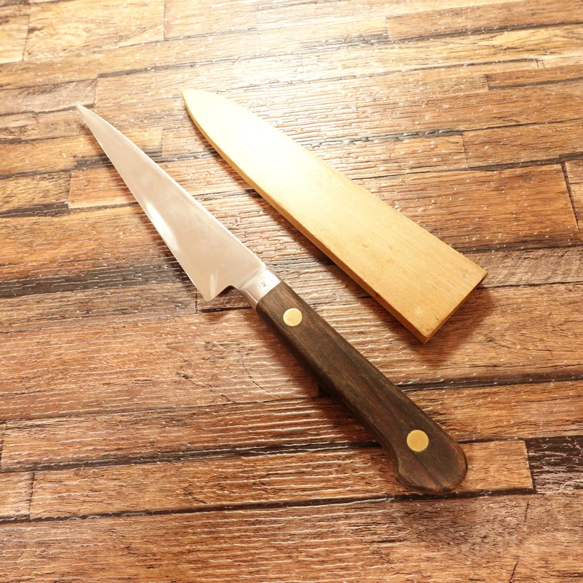 Misono Petty Knife, Sharpened, Swedish Steel, Wooden Saya, 125mm