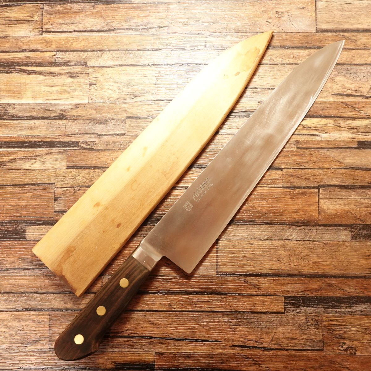 Misono Gyuto Knife, Sharpened, Misono, Stainless Steel, Wooden Saya, 295mm