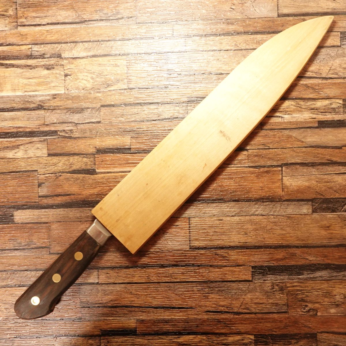 Misono Gyuto Knife, Sharpened, Misono, Swedish Steel, Faded Marking, Wooden Saya, 290mm
