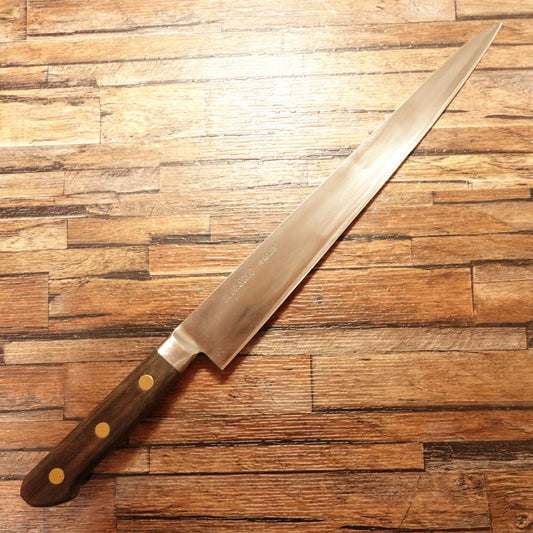Misono Sujihiki Knife, Sharpened, Misono, Swedish Steel, Slim Slicer, Single-Bevel Style 7:3, Wooden Saya, 295mm