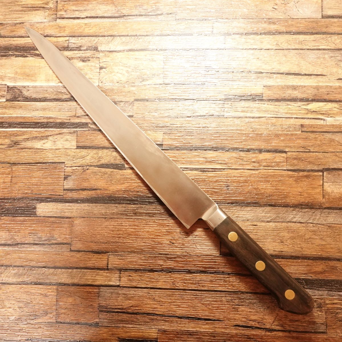 Misono Sujihiki Knife, Sharpened, Misono, Swedish Steel, Slim Slicer, Single-Bevel Style 7:3, Wooden Saya, 295mm