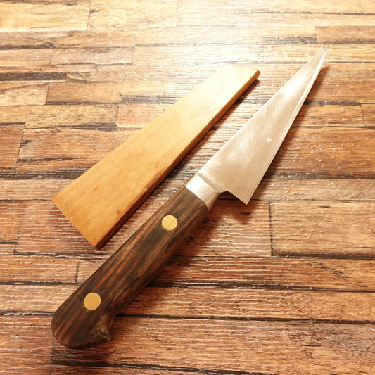 Misono Honesuki Knife, Sharpened, Misono Boning Knife, Swedish Steel, Wooden Saya, 135mm