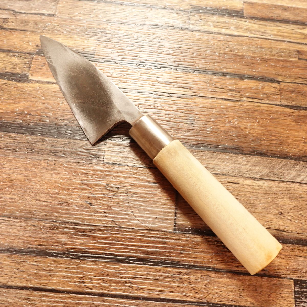 Kikuhide Aji-Kiri Knife, Sharpened, Small Deba, Lightly Used, 90mm