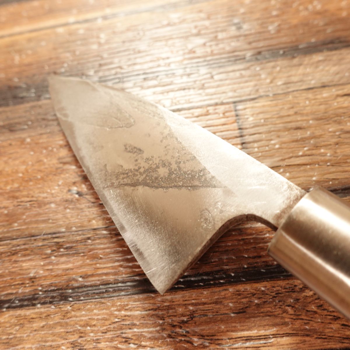 Kikuhide Aji-Kiri Knife, Sharpened, Small Deba, Lightly Used, 90mm