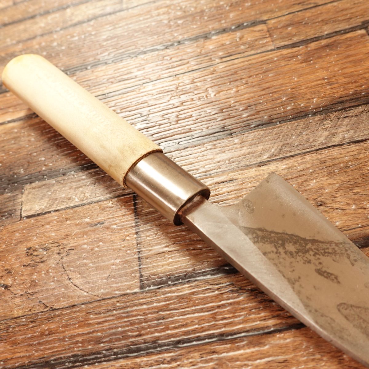 Kikuhide Aji-Kiri Knife, Sharpened, Small Deba, Lightly Used, 90mm