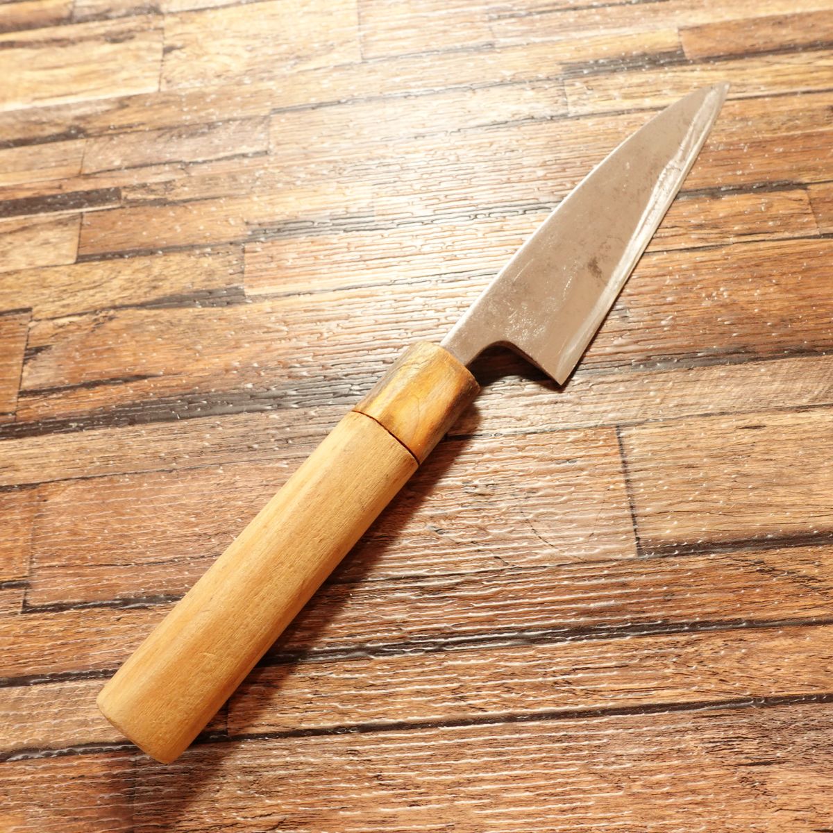 Masamoto Aji-Kiri Knife, Sharpened, Water Buffalo Handle, Small Deba, “Hidemasa” Mark, 125mm