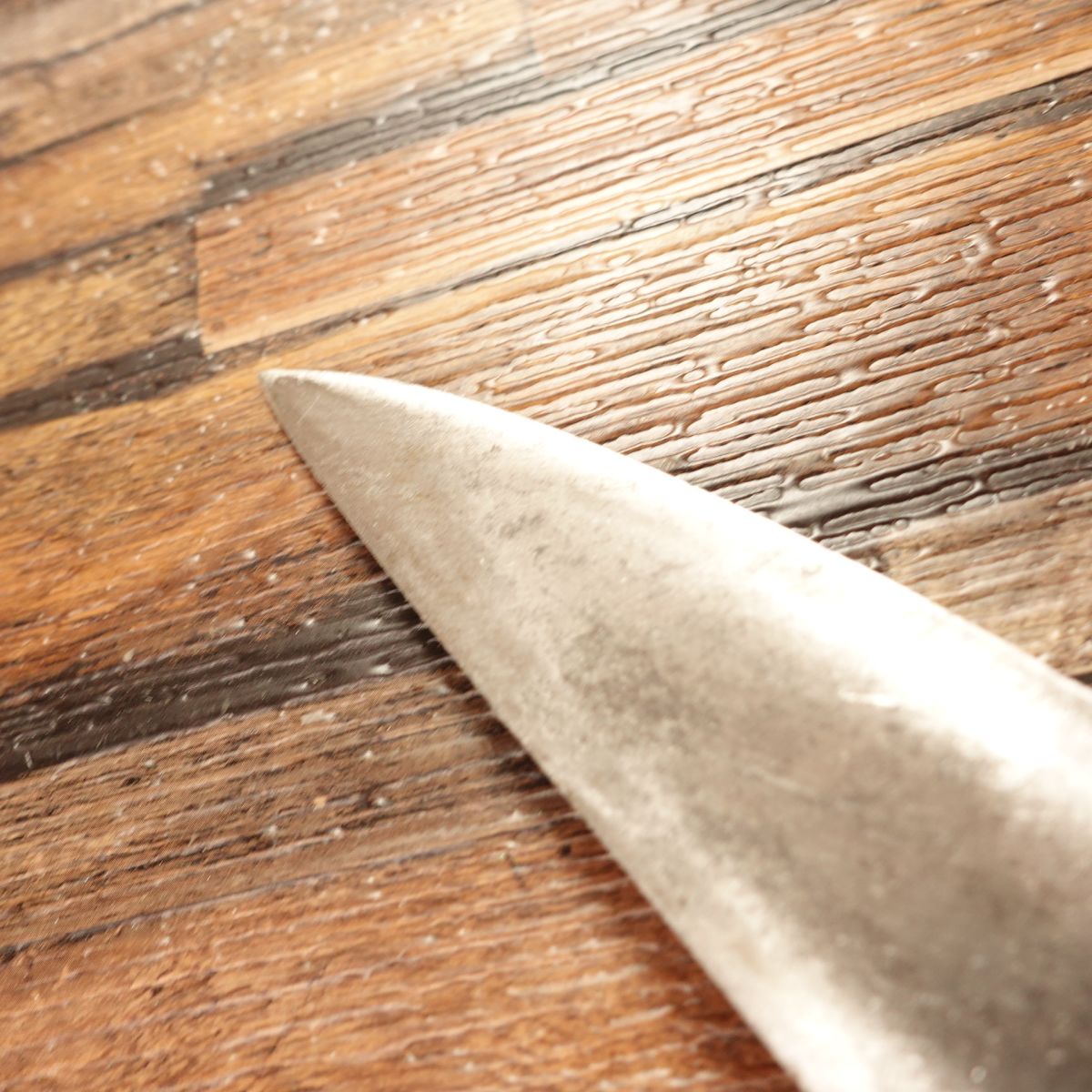 Masamoto Aji-Kiri Knife, Sharpened, Water Buffalo Handle, Small Deba, “Hidemasa” Mark, 125mm