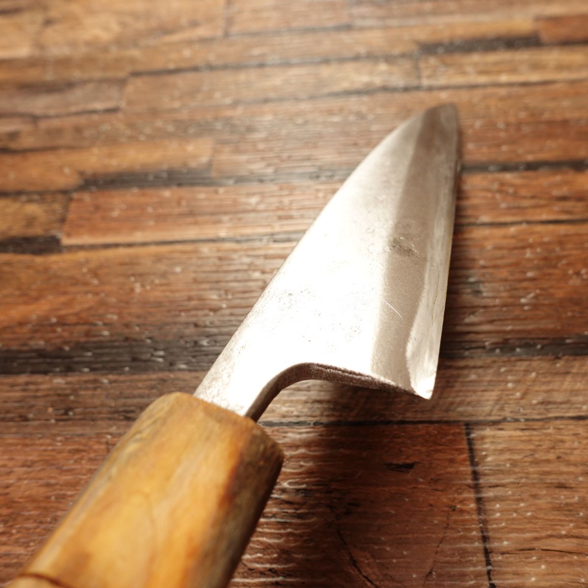 Masamoto Aji-Kiri Knife, Sharpened, Water Buffalo Handle, Small Deba, “Hidemasa” Mark, 125mm