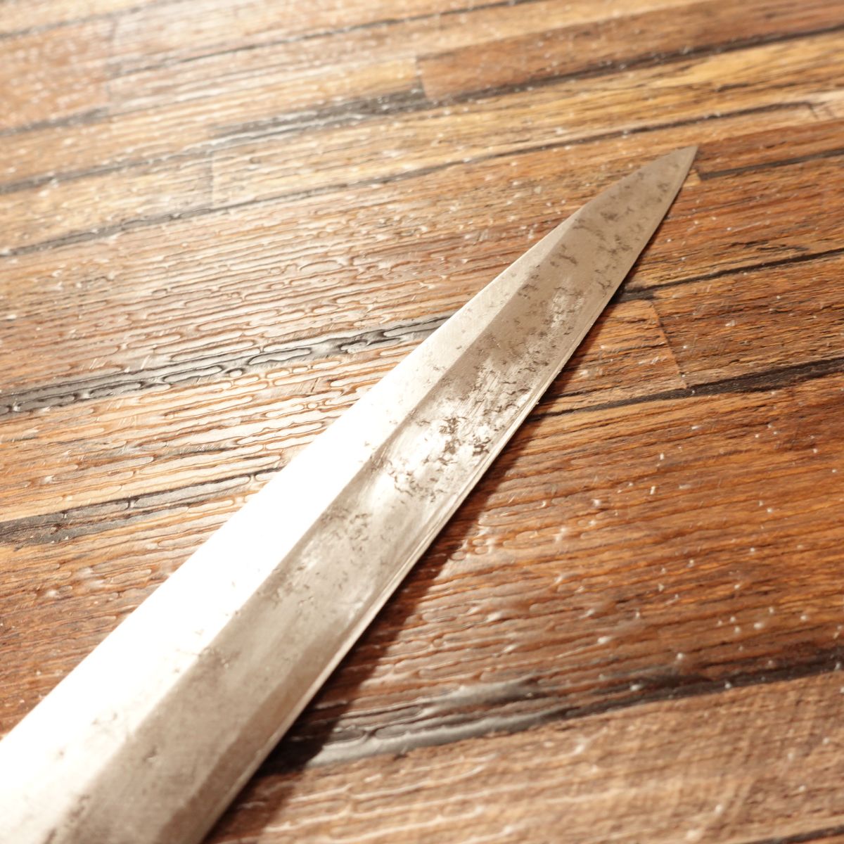 Kappabashi Yanagiba Knife, Sharpened, Water Buffalo Handle, Thin Sashimi Knife, Fugu-Slicing Type, 245mm