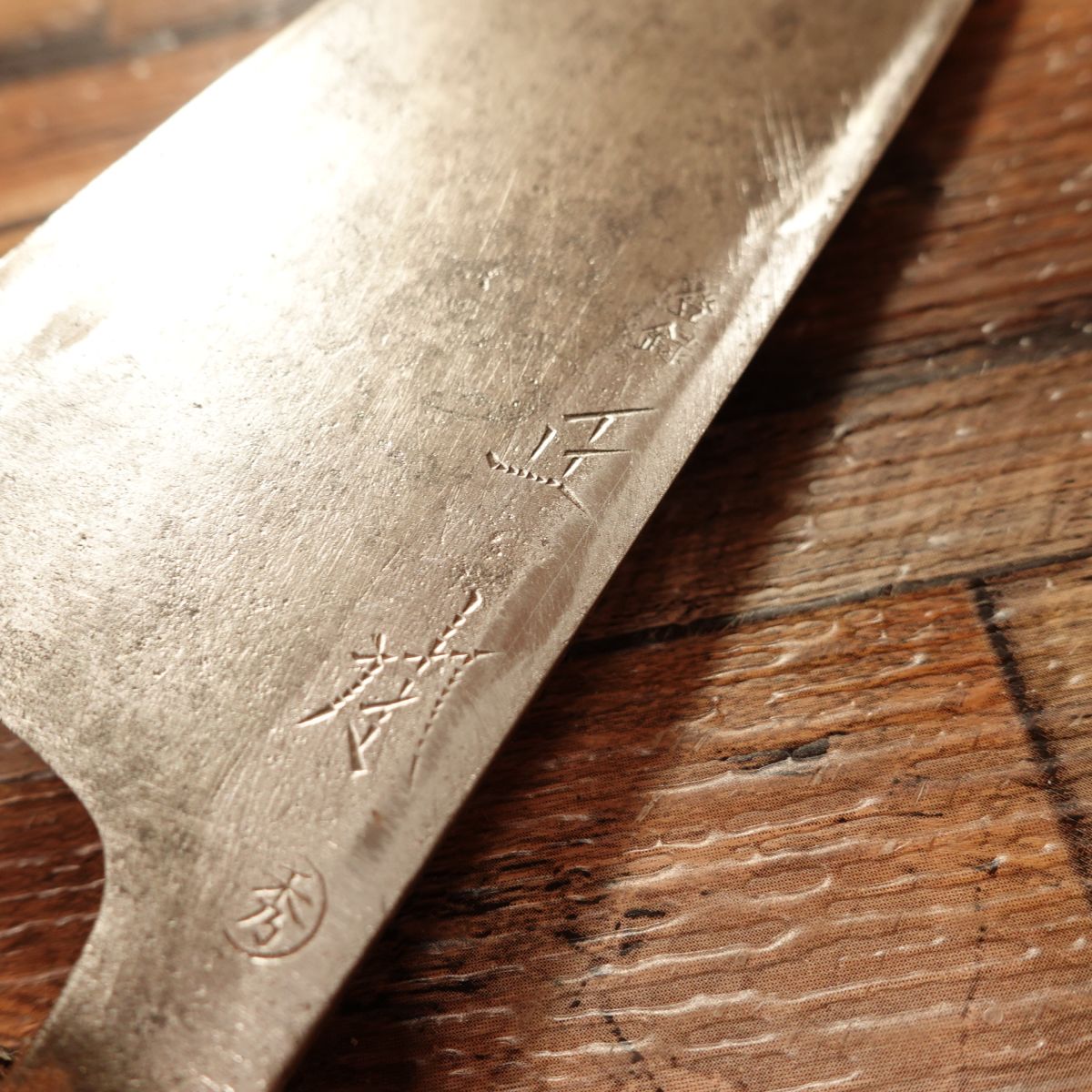 Masamoto Deba Knife, Sharpened, Water Buffalo Handle, “Hidemasa / Shu” Mark, Hagane Steel, Single-Bevel, 160mm