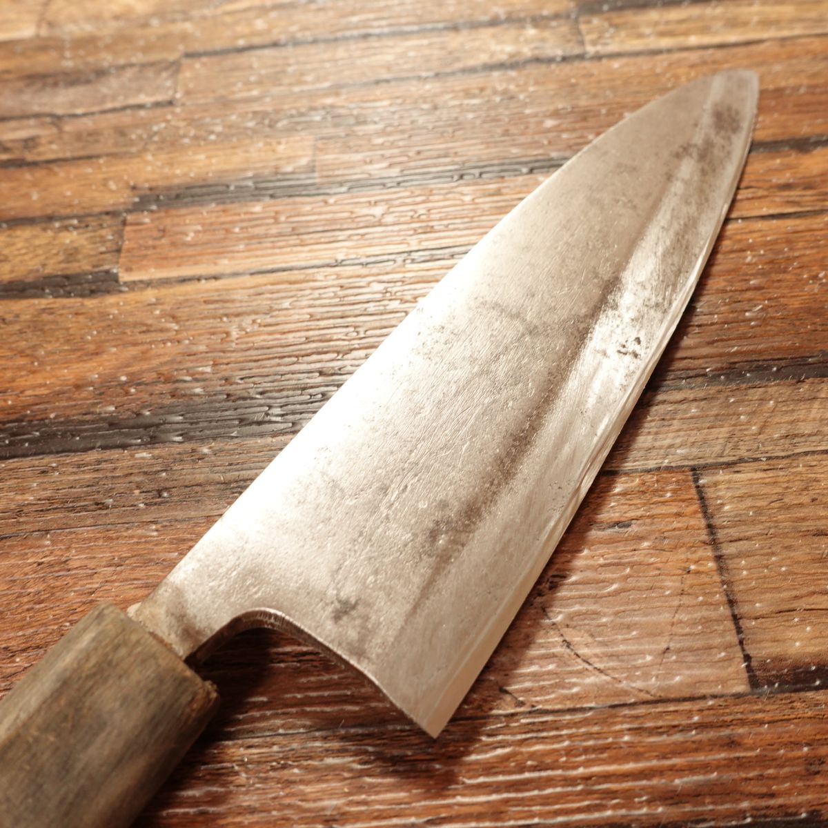 Masamoto Deba Knife, Sharpened, Water Buffalo Handle, “Hidemasa / Shu” Mark, Hagane Steel, Single-Bevel, 160mm