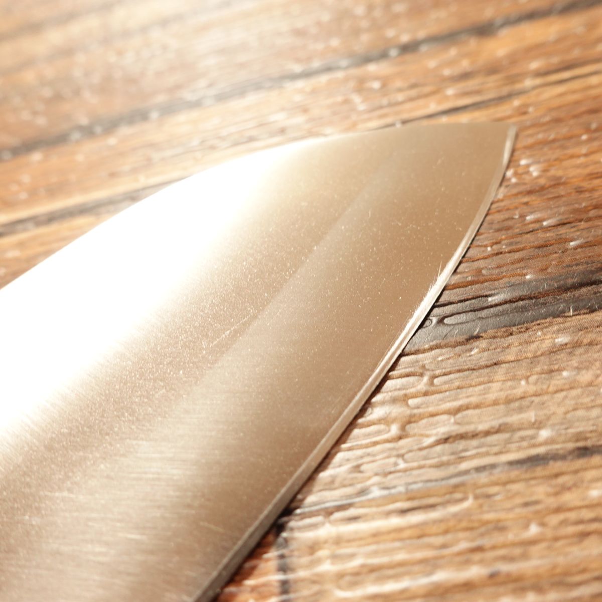 TS Madam Santoku Knife, Sharpened, Molybdenum, All-Purpose Knife, Honba Steel Edge, Minimal Wear, 170mm