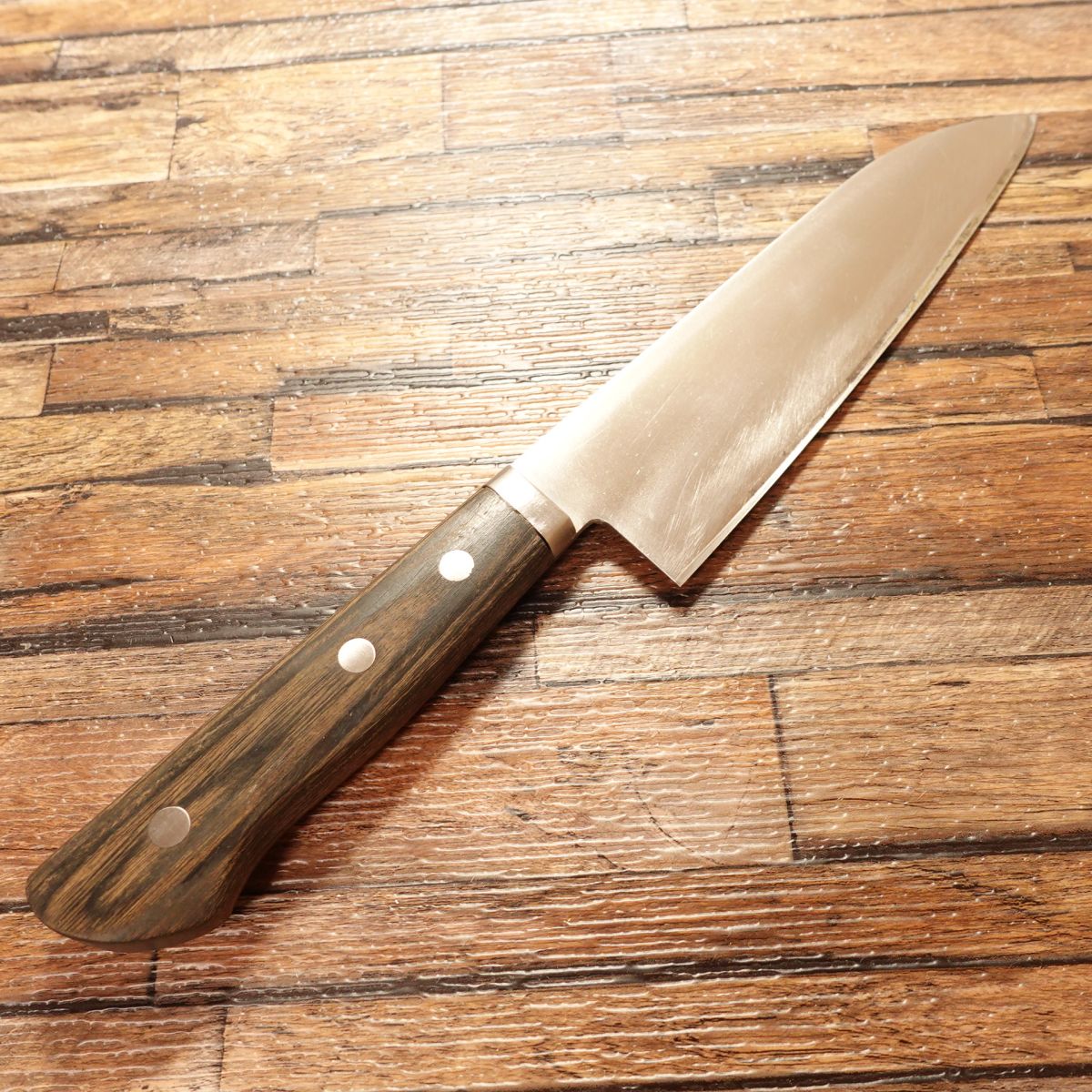 Masazumi Santoku Knife, Sharpened, Hon-Warigomi, All-Purpose Knife, Masazumi-Made, Chromax DP, 160mm