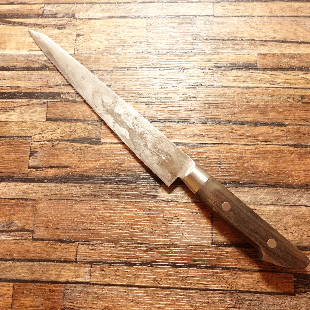 Sakai Takayuki Sujihiki Knife, Sharpened, Kiritsuke-Style Slicer, Slim Gyuto, With Seal, 220mm