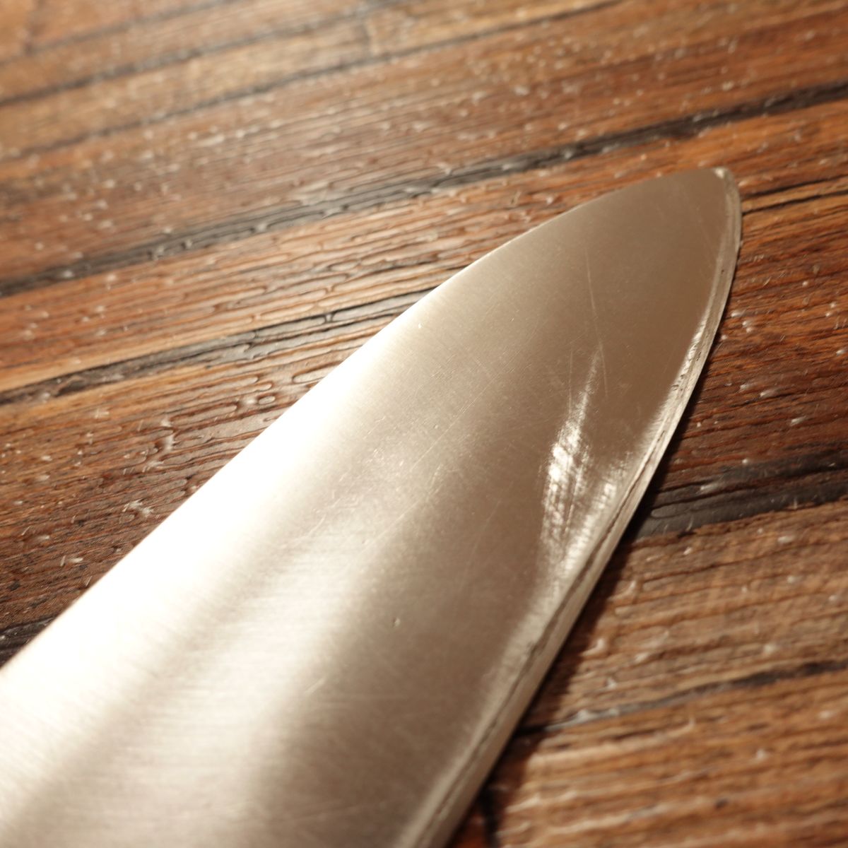 Kikuichimonji Norimune Santoku Knife, Sharpened, All-Purpose Knife, Special Hon-Warigomi, Double-Bevel, 180mm