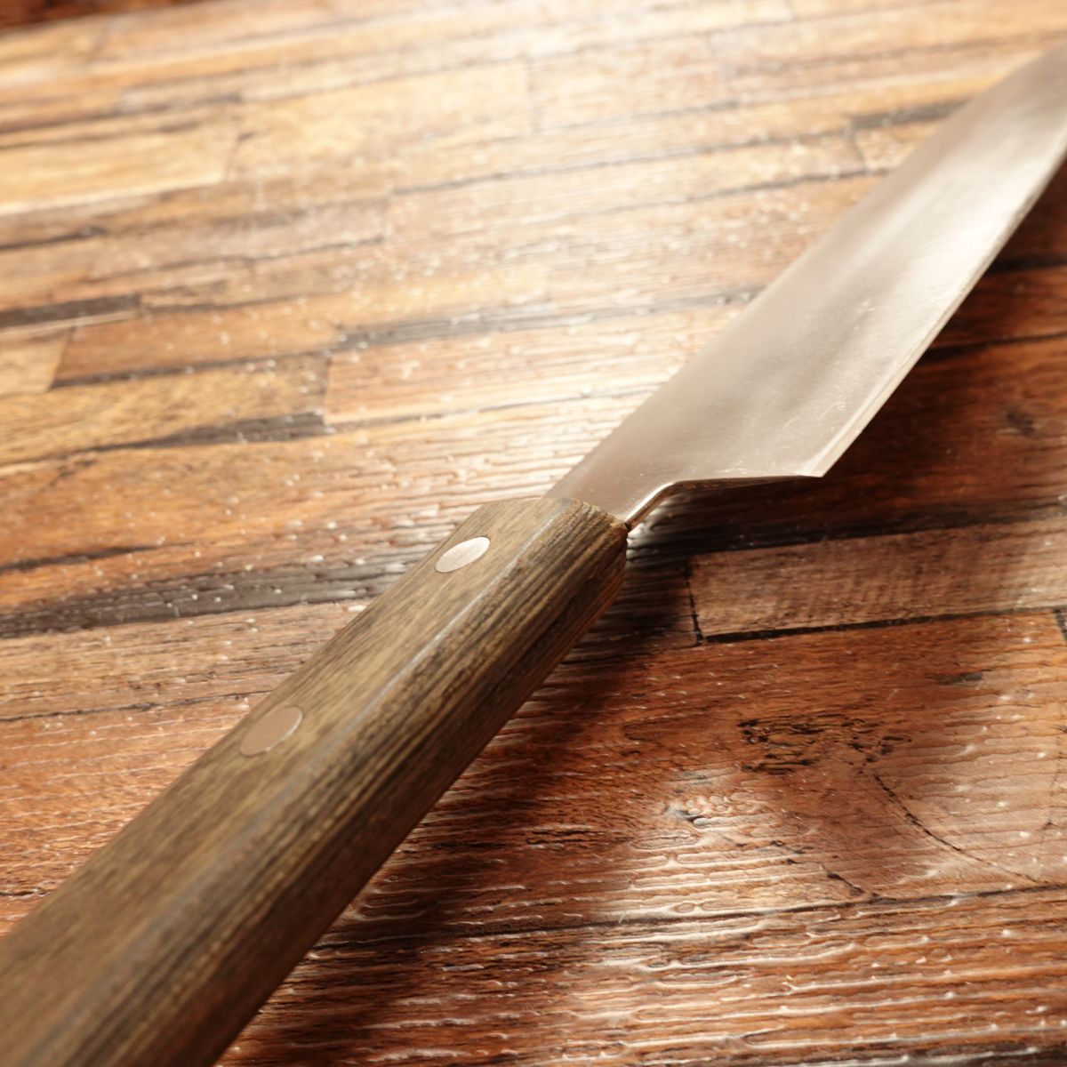 Kikuichimonji Norimune Santoku Knife, Sharpened, All-Purpose Knife, Special Hon-Warigomi, Double-Bevel, 180mm