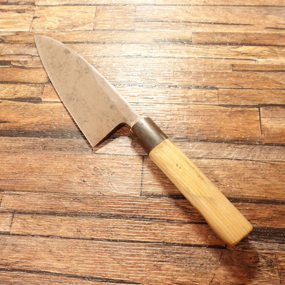 KIYA Deba Knife, Sharpened, Water Buffalo Handle, Hagane Steel, Single-Bevel, 155mm
