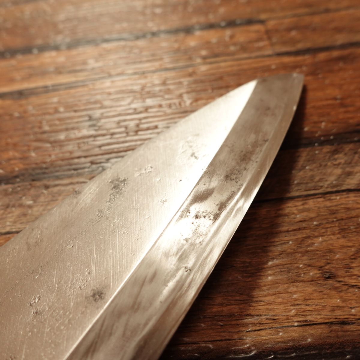 KIYA Deba Knife, Sharpened, Water Buffalo Handle, Hagane Steel, Single-Bevel, 155mm