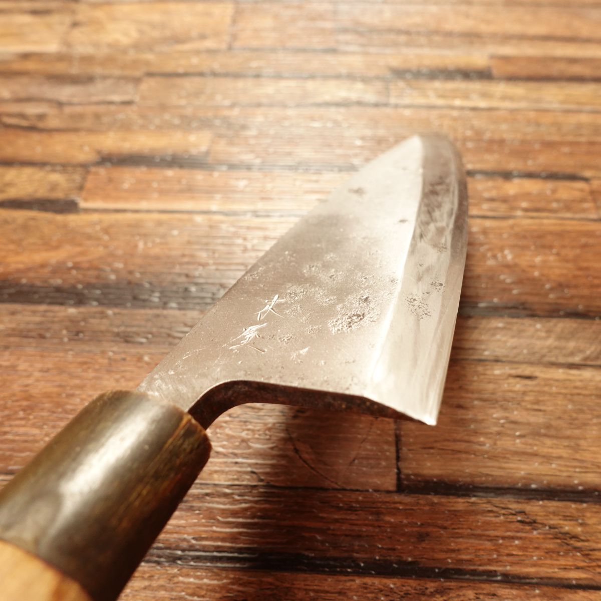 KIYA Deba Knife, Sharpened, Water Buffalo Handle, Hagane Steel, Single-Bevel, 155mm