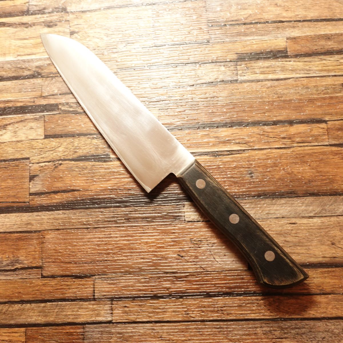 Kobai Santoku Knife, Sharpened, Warikomi Construction, All-Purpose Knife, 170mm