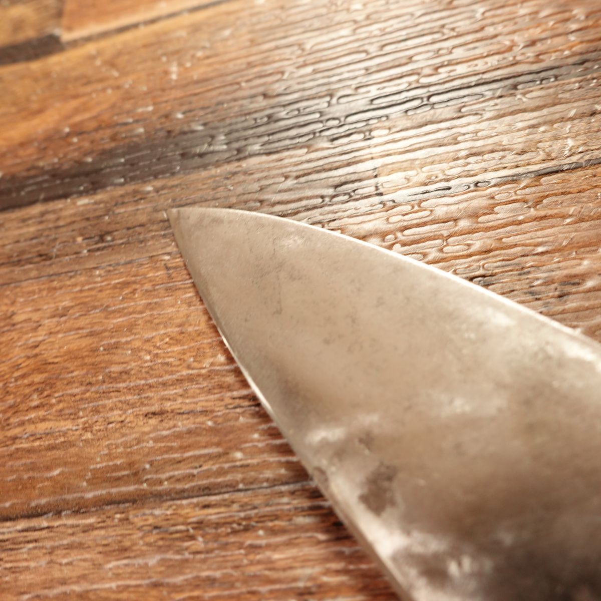Shigechiyo Aji-Kiri Knife, Sharpened, Small Deba, Thin & Lightweight, 90mm