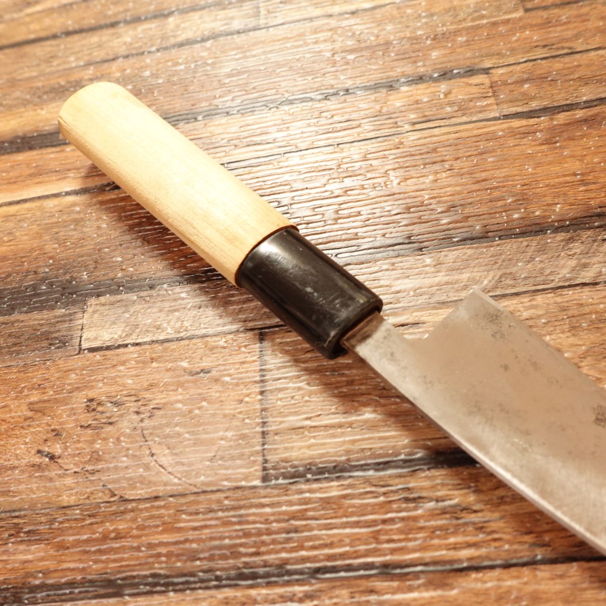 Shigechiyo Aji-Kiri Knife, Sharpened, Small Deba, Thin & Lightweight, 90mm