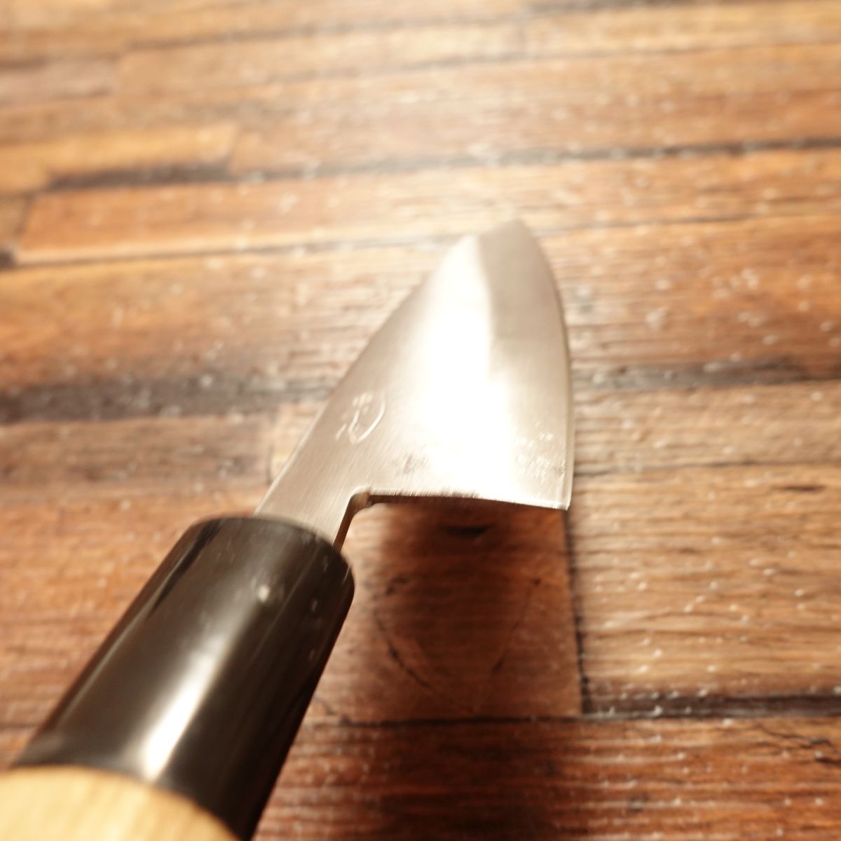 Shigechiyo Aji-Kiri Knife, Sharpened, Small Deba, Thin & Lightweight, 90mm